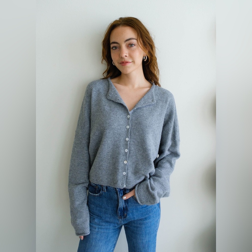 Called to Surf Things Between Heather Gray Women's Sweater Cardigan